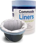 Commode Liners - Pack Of 100 Disposable Fits All Standard Be.... Fixed Price $31.24.