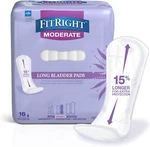 (2 Pkgs) Medline Fitright Long Bladder Pads, Moderate, 3.5" X 12.5", 16 Qty. Fixed Price $24.95.