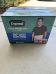 Depends Men's Real Fit Maximum Absorbency Protective Underwear Small/medium. Fixed Price $30.00.