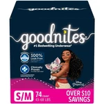 Goodnites Nighttime Bedwetting Underwear For Girls, Small (38-65 Lbs.), 74 Count. Fixed Price $69.99.