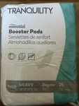 New Tranquility Booster 4-1/4 X 12 Inch Flow-through Pads 25 Count. Fixed Price $17.81.