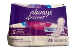 Vtg Always Discreet Size 5 Heavy Bladder Leaks, 48 Pads Rapid Dry Core Usa Movie. Fixed Price $24.77.