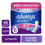 Always Discreet Adult Incontinence For Women, Postpartum Pads, 48 Count( L). Fixed Price $22.99.