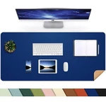 35.4X17 Inch Leather Desk Mat Dual Sided Waterproof Blotter Pad Sapphire. Fixed Price $30.48.