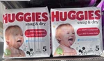(two) Huggies Snug & Dry Diapers Size 27+LBS White Unisex 22 Count Mpn 51473. Fixed Price $29.99.