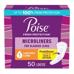 Poise Fresh Protection Microliners, Light Absorbency, Regular. Fixed Price $12.94.