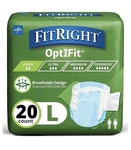 Medline Fitright Large 44-56 Optifit Briefs Comfort Air Design 4D Core-new 20CT. Fixed Price $24.99.
