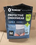 28 Ct Sunkiss Medium Incontinence Underwear For Men,daytime Disposable Adult. Fixed Price $18.00.