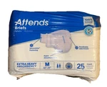 Attends Briefs Adult Diapers Med 32 -44 Extra Heavy Absorbency 25 Ct Latex Free. Fixed Price $16.11.