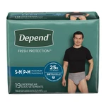 Depend Fresh Protection Men's Maximum Absorbency Underwear, Small/medium. Fixed Price $27.48.