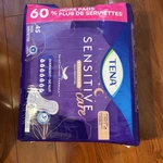 Tena Sensitive Care Extra Coverage Overnight Incontinence Pads, 45CT. Fixed Price $27.99.