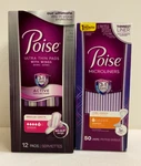 Poise Ultra Thin With Wings Incontinence 12 Pads & Microliners 50 Count, Pack. Fixed Price $18.50.