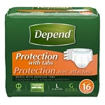 Depend Briefs With Adhesive Tabs Maximum Absorbency Large Unisex 16 Ct Pack Of 3. Fixed Price $84.22.