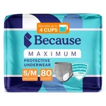 Because Maximum Men's Incontinence Underwear Small/medium 80 Count 4 Cups. Fixed Price $104.99.