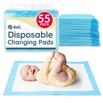 Reli. Disposable Changing Pads For Baby (55 Pack) 13"X17.5", Blue. Fixed Price $21.99.