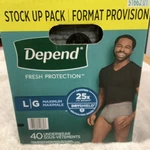 Depend Fresh Protection Maximum Absorbancy Mens Adult Underwear Sz 40 F10A. Fixed Price $24.99.