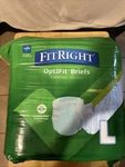 New Medline Fitright Large Adult Briefs - 20 Count Extra Absorbent. Fixed Price $12.00.
