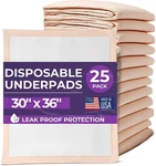 Premium Disposable Chucks Underpads 25 Pack, 30" X 36" - Highly Absorbent Bed. Fixed Price $37.43.