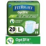 Medline Fitright Optifit Briefs Large 44-56" 20 Count Fitextralg Unisex. Fixed Price $9.30.