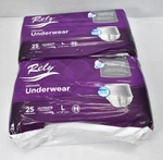 Lot Of 2 Rely Ultimate Protective Underwear Large Size Absorbency. Fixed Price $25.99.