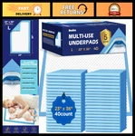 Large Disposable Bed Pads 23" X 36" - 40 Count, High Absorbency Waterproof Under. Fixed Price $51.99.