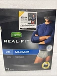 Depend Real Fit Men's Maximum Incontinence Underwear, L/xl, Black Grey, 12CT. Fixed Price $19.99.