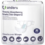 Underx Disposable Tabbed Briefs Adult Diapers-absorbent Incontinence Underwear. Fixed Price $125.95.