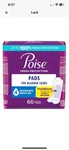 Poise Incontinence Pads, Moderate Absorbency, Regular Size, 66 Count. Fixed Price $19.00.
