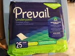 Prevail Underpads Chux Bed 25 Count. Fixed Price $19.95.
