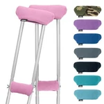 Deluxe Fleece & Foam Crutch Pads Set Pink Comfort Arm Hand Grips Universal Fit. Fixed Price $35.63.