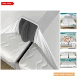 Essential Split King Bed Bridge With Hypoallergenic Fitted Sheet & Gap Filler. Fixed Price $104.95.