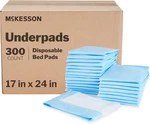 Underpads Disposable Bed 17" X 24" 300 Count Light Absorbency, Classic. Fixed Price $61.87.