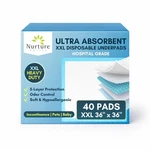 40 Xl 36 Heavy Duty Ultra Absorbent Bed Pads W/ Adhesive By Nurture Di.... Fixed Price $72.57.