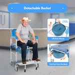 Toilet Commode Chair Shower Seat Bathroom Potty Stool Assist Mobility Portable. Fixed Price $134.39.