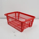 Vintage 80S Unbranded Mini Handi Basket Plastic Made Usa Storage Red. Fixed Price $18.00.