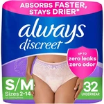 Always Discreet Incontinence Postpartum Underwear Women Max Protection S/m 32. Fixed Price $27.88.