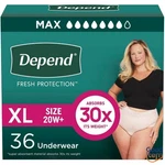 Depend Fresh Protection Adult Incontinence & Postpartum Underwear For Women 36CT. Fixed Price $35.02.