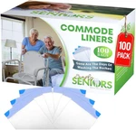Commode Liners - 100 Strong Portable Toilet Bags Easy Use Bedside. Fixed Price $42.99.