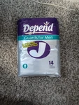 Vintage Depend Guards For Men Package Of 14 Light To Moderate Protection New. Fixed Price $12.00.