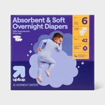 Disposable Overnight Diapers - Size 6 42CT Up&up. Fixed Price $10.19.