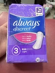 Always Discreet Incontinence Pads, 30 Count - Size. Fixed Price $12.50.