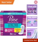 36 Count Ultra Thin Incontinence Pads With 5 Drop Absorbency Women's Care. Fixed Price $24.69.