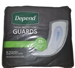 2 Packs Total 104 - Depend Fresh Guards For Men Maximum Absorbency. Fixed Price $40.00.