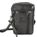 Black Leather Men's Messenger Organizer Travel Handbag Strap. Fixed Price $20.78.