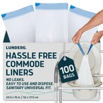 Lunderg Commode Liners - Value Pack 100 Count Universal Fit Medical Grade B.... Fixed Price $86.99.