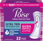 Poise Ultra Thin Incontinence & Postpartum Pads For Bladder Leaks, 7 Drop. Fixed Price $18.82.