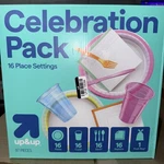 Up&up Disposable Table Top Celebration Pack 97CT Party Supplies. Fixed Price $15.00.