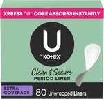 By Kotex Panty Liners, Clean & Secure, Light Absorbency, Extra Coverage, 80. Fixed Price $15.49.