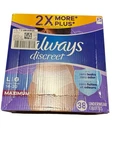 Always Discreet Incontinence Underwear For Women Maximum Absorb, Large 38 Count. Fixed Price $25.00.