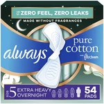 Always Pure Cotton Feminine Pads For Women, Extra Heavy Overnight (size 5). Fixed Price $39.57.
